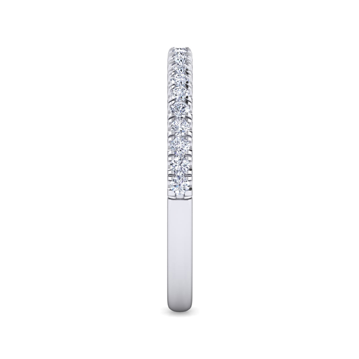 14K White Gold Diamond Matching Wedding Band - Shot 4