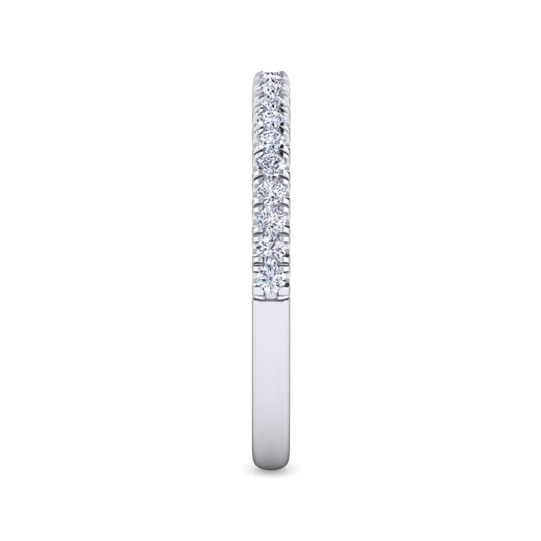 14K White Gold Diamond Matching Wedding Band - Shot 4
