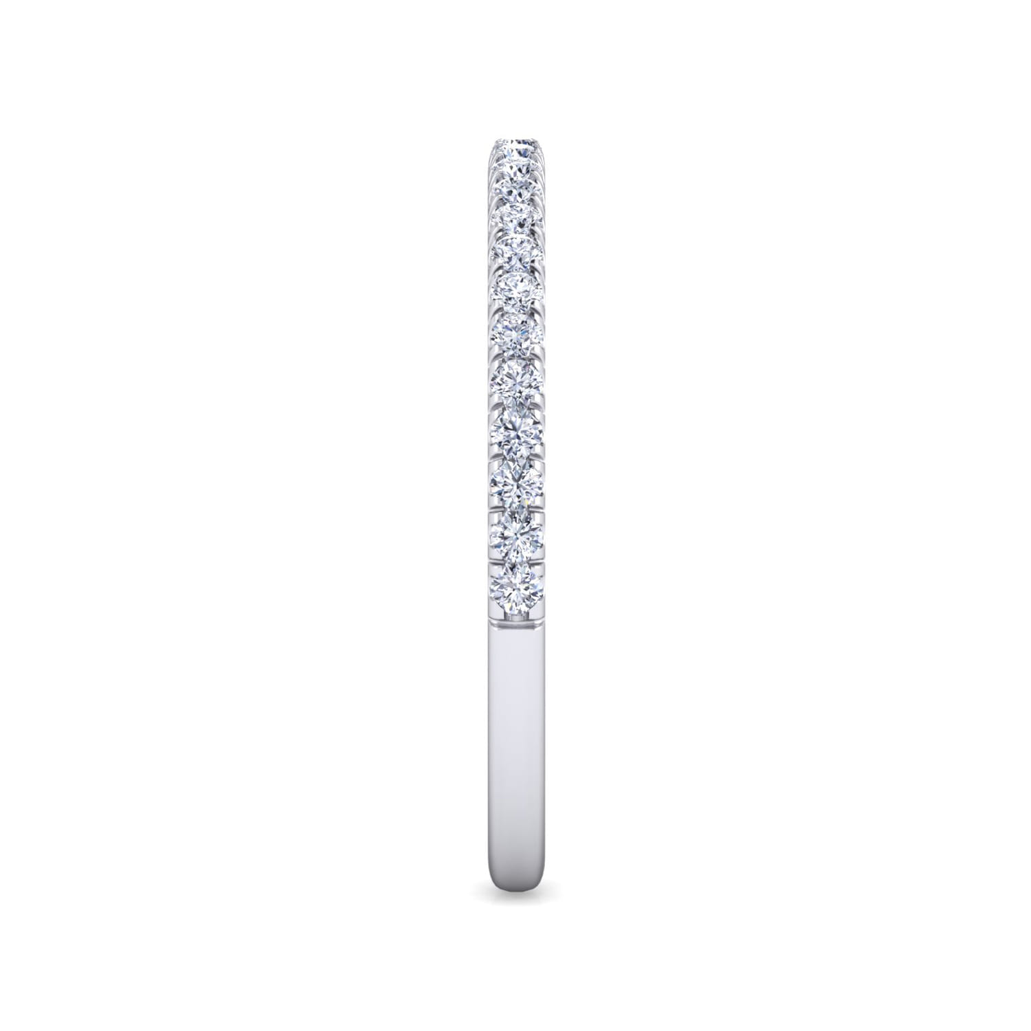 14K White Gold Diamond Matching Wedding Band - 0.28 ct - Shot 4
