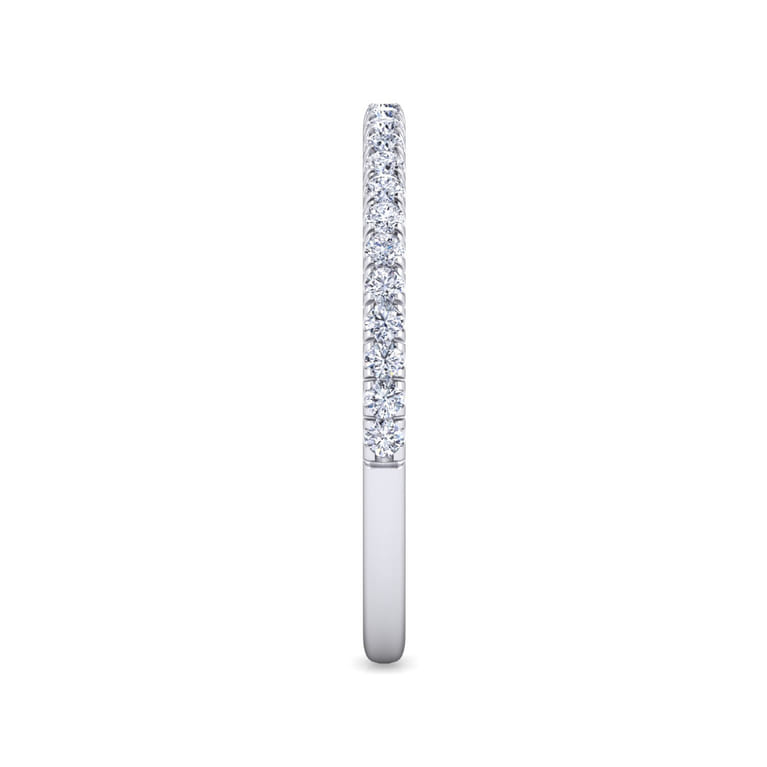 14K White Gold Diamond Matching Wedding Band - 0.28 ct - Shot 4