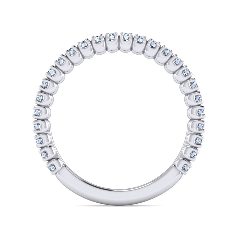 14K White Gold Diamond Matching Wedding Band - 0.44 ct - Shot 2