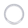 14K White Gold Diamond Matching Wedding Band - 0.44 ct
