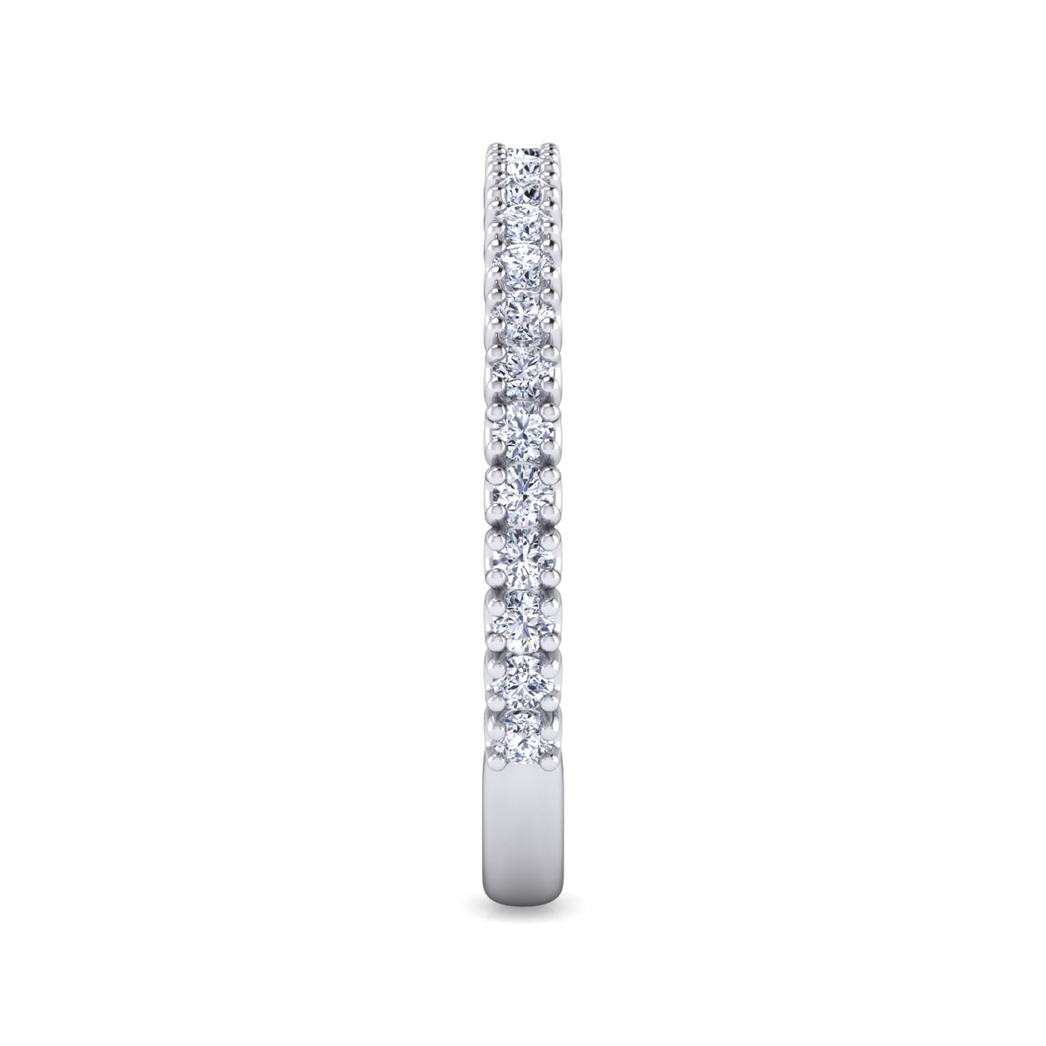 14K White Gold Diamond Matching Wedding Band - 0.44 ct - Shot 4