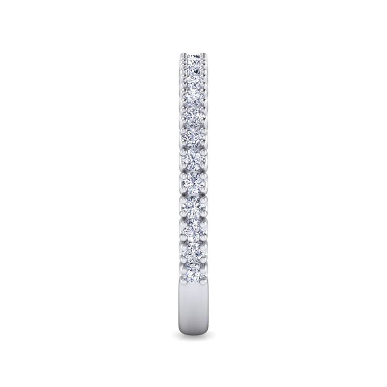 14K White Gold Diamond Matching Wedding Band - 0.44 ct - Shot 4