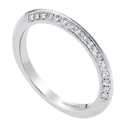 14K White Gold Diamond Matching Wedding Band