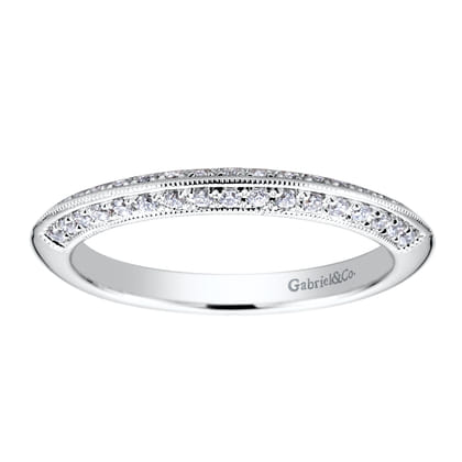 14K White Gold Diamond Matching Wedding Band