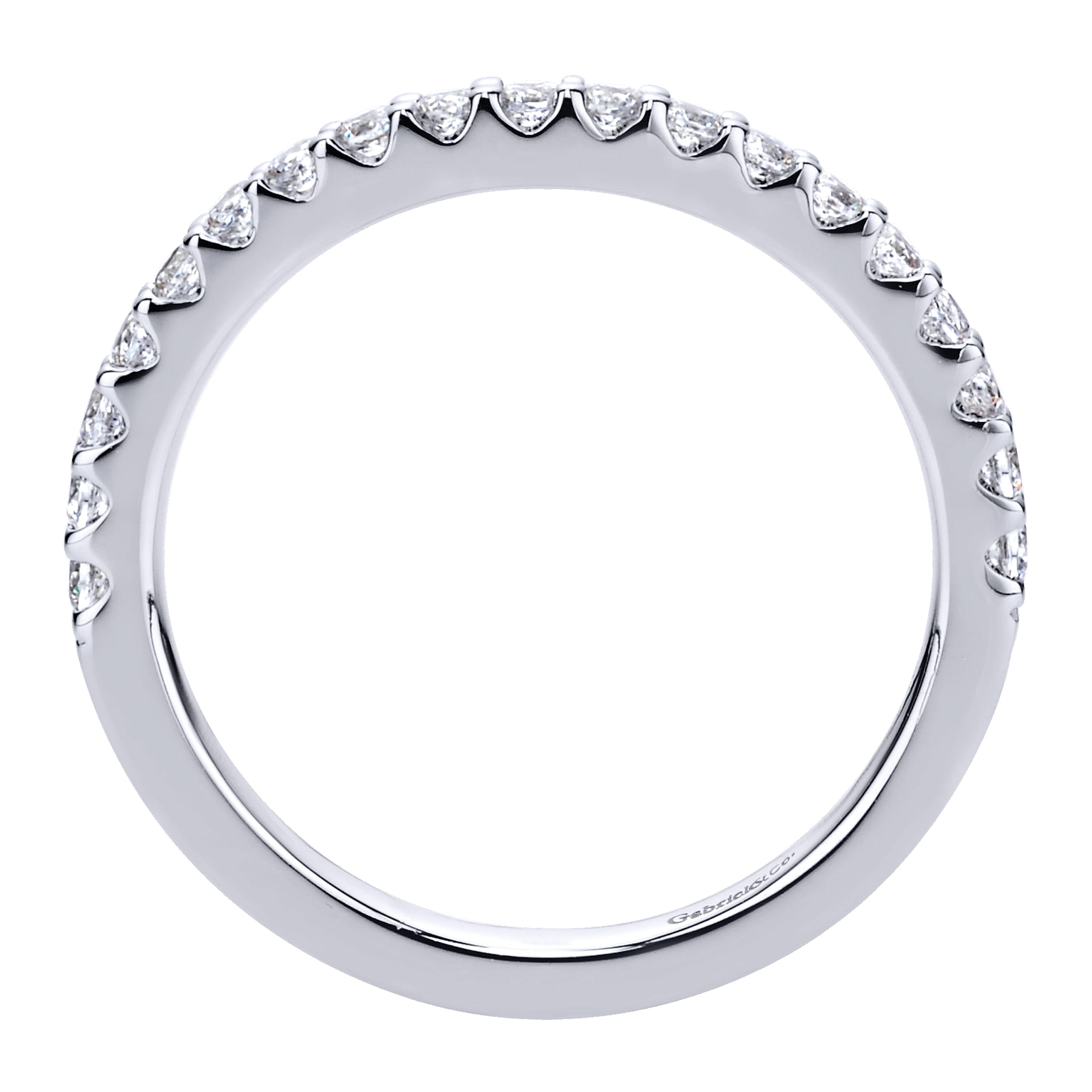 14K White Gold Diamond Matching Wedding Band - 0.32 ct - Shot 2