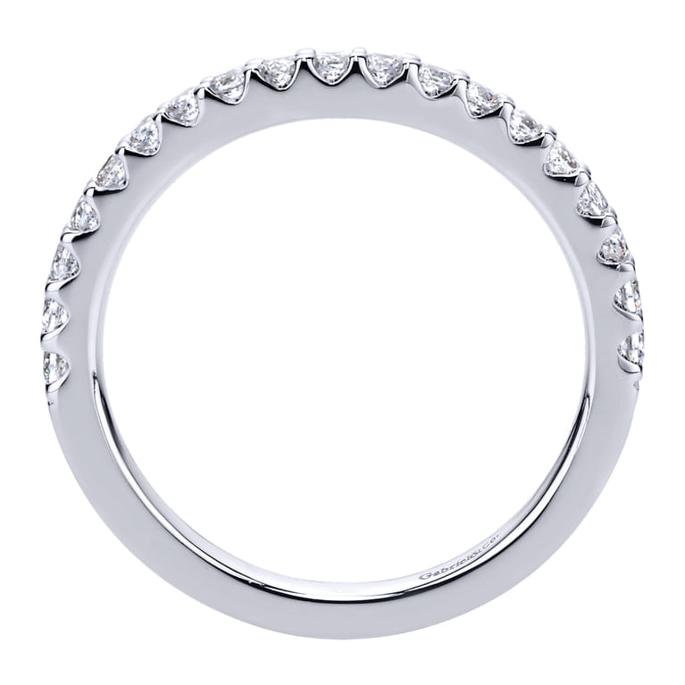 14K White Gold Diamond Matching Wedding Band - 0.32 ct - Shot 2