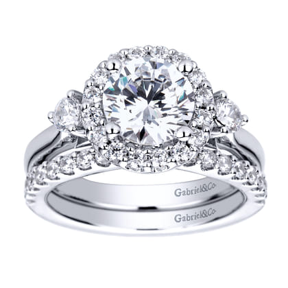 14K White Gold Diamond Matching Wedding Band