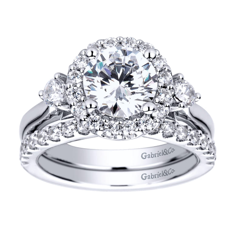 14K White Gold Diamond Matching Wedding Band - 0.32 ct - Shot 4