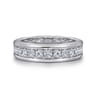 14K White Gold Diamond Men's Band - 1 ct