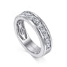14K White Gold Diamond Men's Band - 1 ct