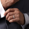 14K White Gold Diamond Men's Band - 1 ct