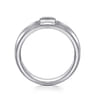 14K White Gold Diamond Mens Engagement Ring in High Polished Finish - 0.98 ct