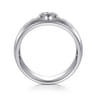 14K White Gold Diamond Mens Engagement Ring in High Polished Finish - 1.01 ct
