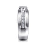 14K White Gold Diamond Mens Engagement Ring in High Polished Finish - 1.01 ct