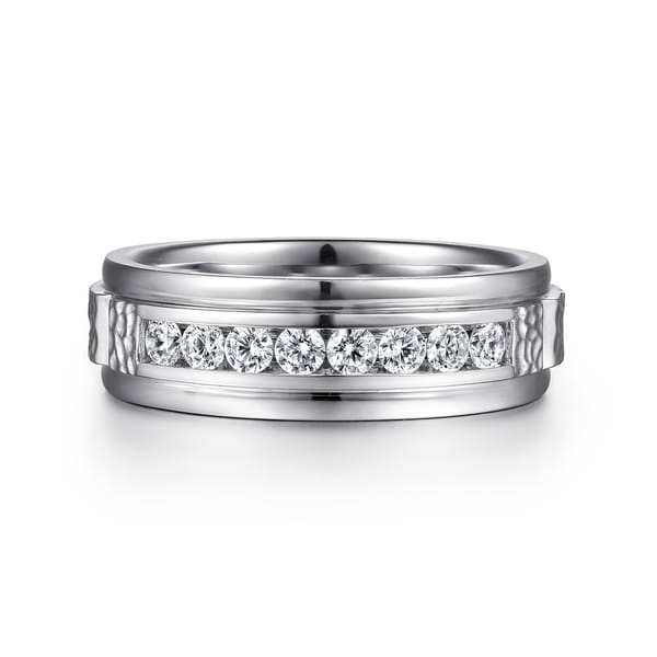 White Gold Diamond Men's Wedding Ring