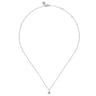 14K White Gold Diamond Necklace W Flower Shape - 0.09 ct