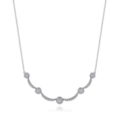 14K White Gold Diamond Necklace