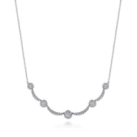 14K White Gold Diamond Necklace