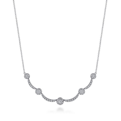 14K White Gold Diamond Necklace