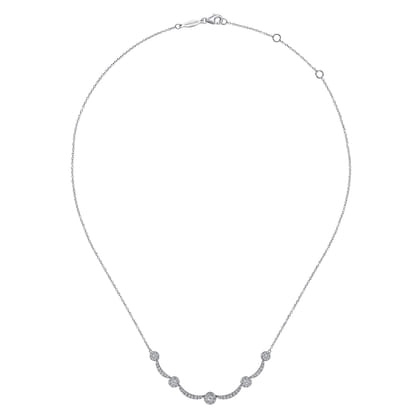 14K White Gold Diamond Necklace