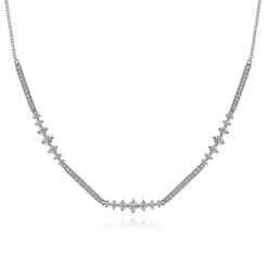 14K White Gold Diamond Necklace