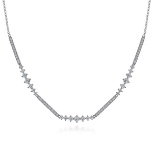 14K White Gold Diamond Necklace
