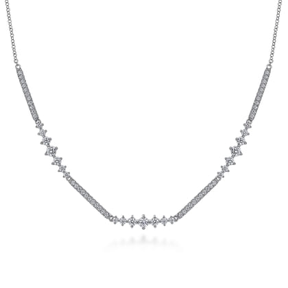 14K White Gold Diamond Necklace