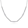 14K White Gold Diamond Necklace - 1.5 ct