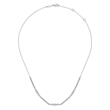 14K White Gold Diamond Necklace