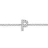 14K White Gold Diamond P Initial Chain Bracelet - 0.06 ct