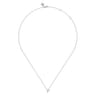 14K White Gold Diamond P Initial Pendant Necklace - 0.06 ct