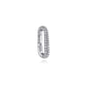 14K White Gold Diamond Paperclip Lock - 0.95 ct