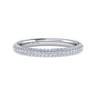 Fancy Wedding Ring in 14k White Gold with Round Natural Diamond at Gabriel & Co.