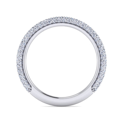14K White Gold Diamond Pave Anniversary Band