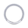 Fancy Wedding Ring in 14k White Gold with Round Natural Diamond at Gabriel & Co.