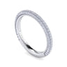 Fancy Wedding Ring in 14k White Gold with Round Natural Diamond at Gabriel & Co.