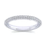 Fancy Wedding Ring in 14k White Gold with Round Natural Diamond at Gabriel & Co.