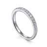 14K White Gold Diamond Pave Band RIng - 0.2 ct