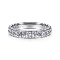 14K White Gold Diamond Pavé Band Ring
