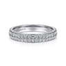 14K White Gold Diamond Pave Band Ring - 0.5 ct