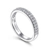 14K White Gold Diamond Pave Band Ring - 0.5 ct