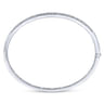 14K White Gold Diamond Pave Bangle - 1.05 ct