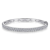 14K White Gold Diamond Pave Bangle