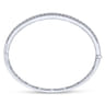 14K White Gold Diamond Pave Bangle - 2.89 ct