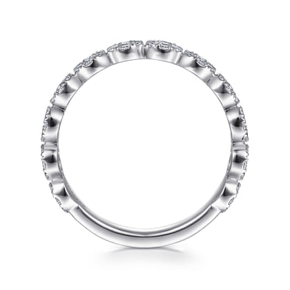 14K White Gold Diamond Pave Cluster Ring