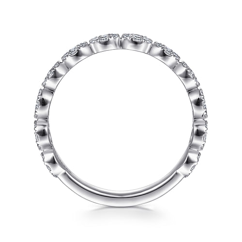 14K White Gold Diamond Pave Cluster Ring - 0.5 ct - Shot 2