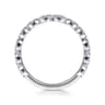 14K White Gold Diamond Pave Cluster Ring - 0.5 ct