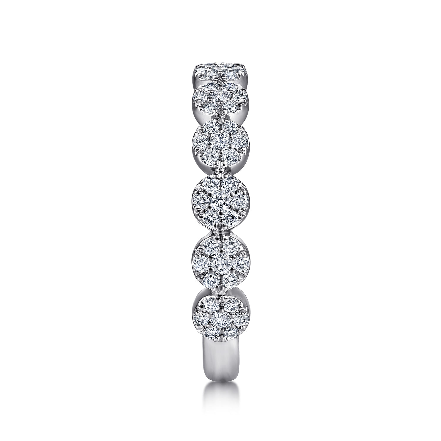 14K White Gold Diamond Pave Cluster Ring - 0.5 ct - Shot 4